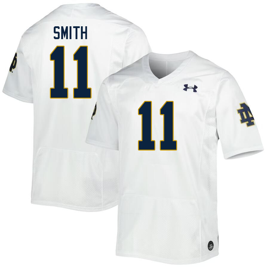 Men #11 KK Smith Notre Dame Fighting Irish College Football Jerseys Stitched Sale-White